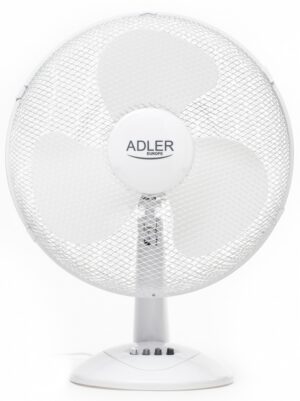 Wentylator ADLER AD 7304, biurkowy, śr. 40cm, 90W, biały