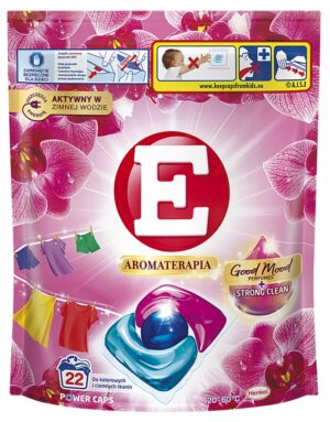 Kapsułki do prania E Aromaterapia Orchidea, kolor, 22 szt.