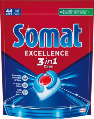 Kapsułki do zmywarki SOMAT Excellence 3w1, 44 szt., lemon
