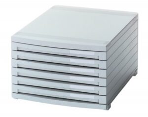 Zestaw 6 szufladek HAN Contur, polistyren, A4+, szary