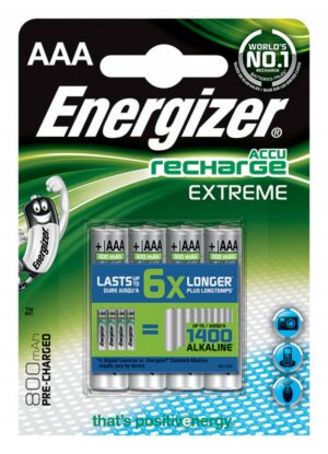 Akumulator ENERGIZER Extreme, AAA, HR, 1,2V, 800mAh, 4szt.