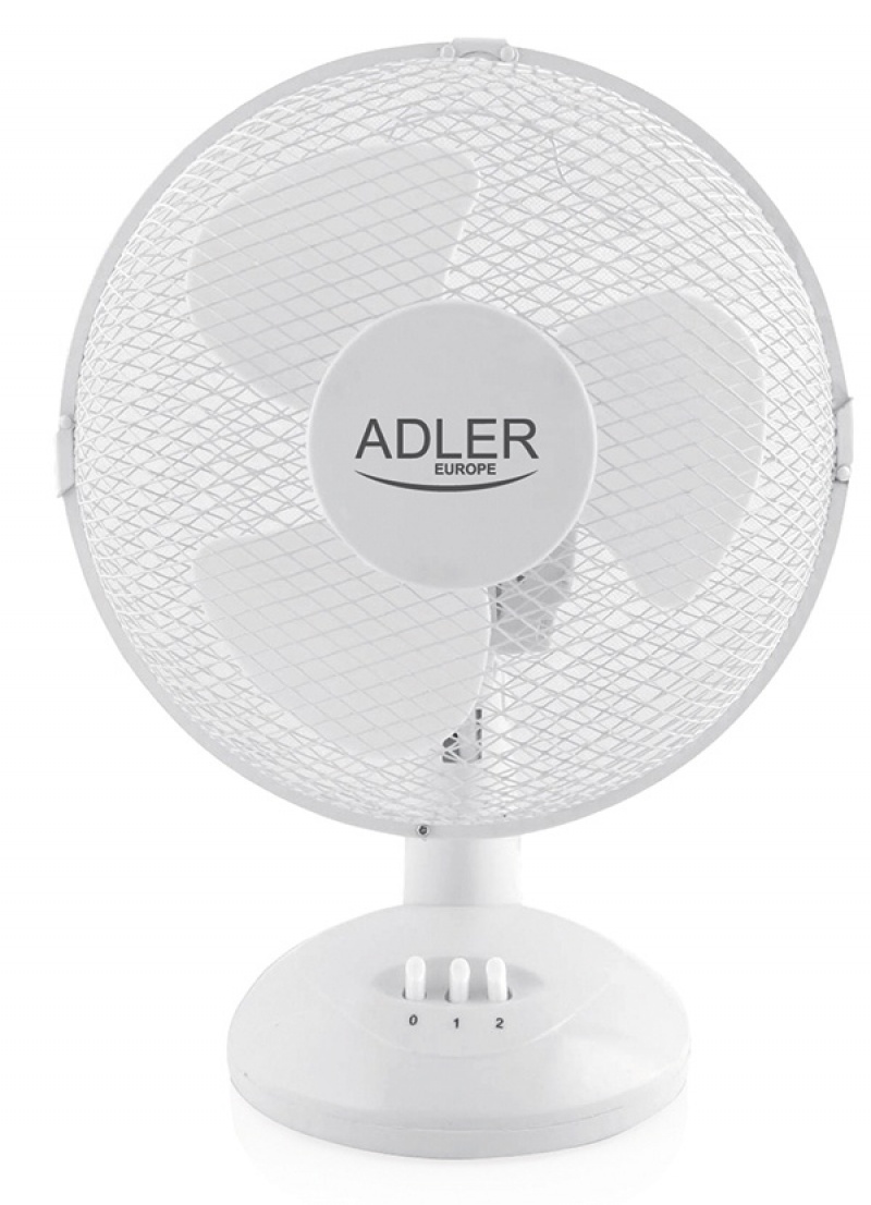 Wentylator ADLER AD 7302, stojący, śr. 23cm, 35W, biały