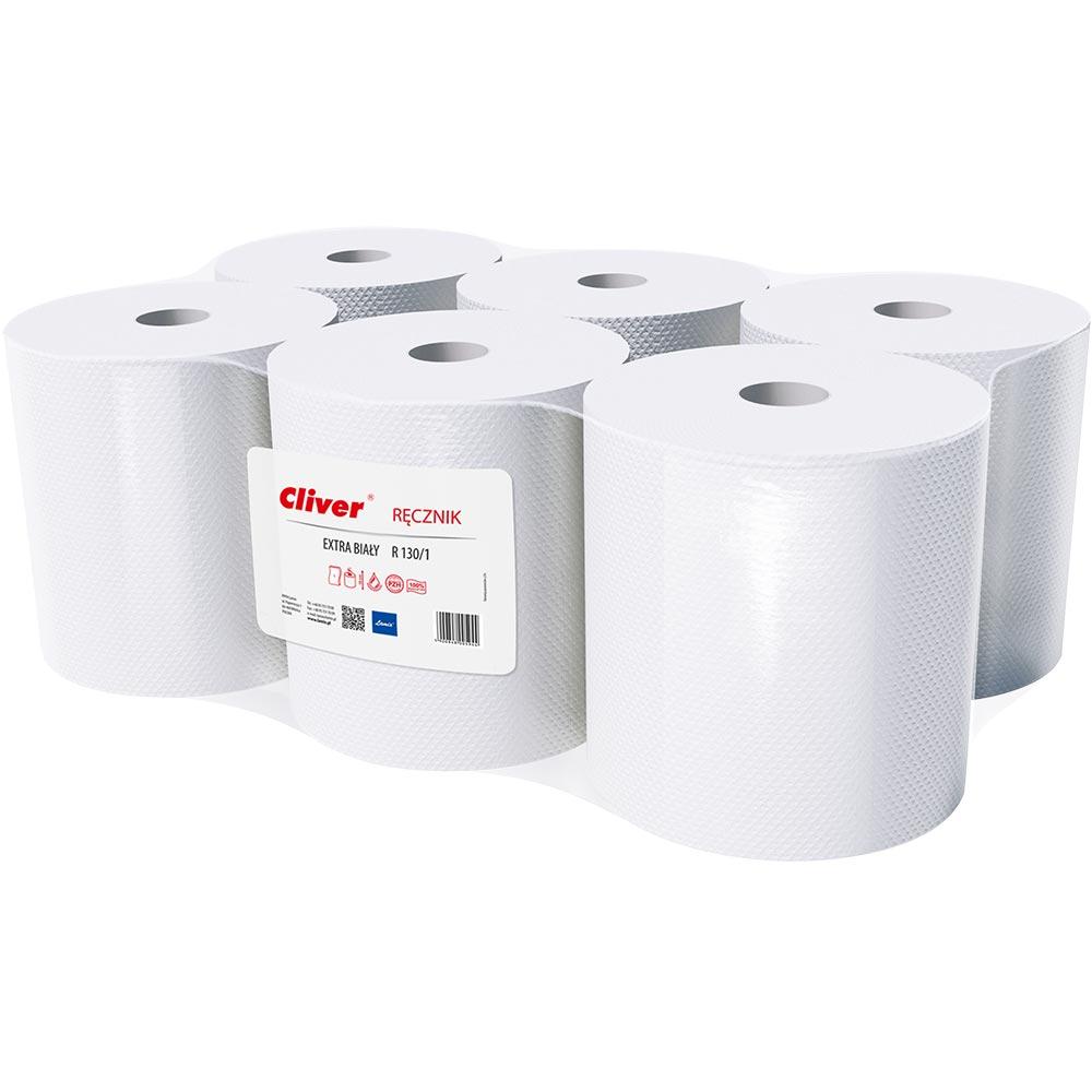 Ręcznik papierowy w roli Cliver 130metrów /1 EXTRA biały (op 6szt)
