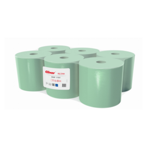 Ręcznik papierowy w roli Cliver 130 metrów/1 makulatura zielony (op 6szt)