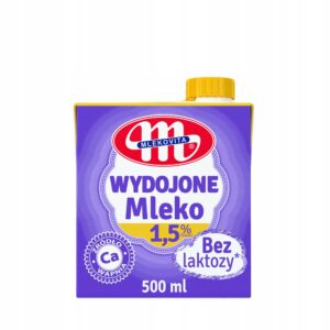 Mleko WYDOJONE UHT bez laktozy 1.5% małe 0,5L