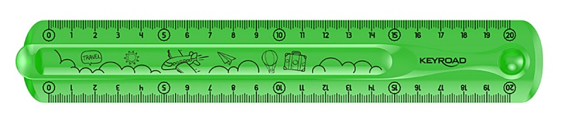 Linijka KEYROAD Tatoo, 20cm, elastyczna, zawieszka, mix kolorów - obrazek 5