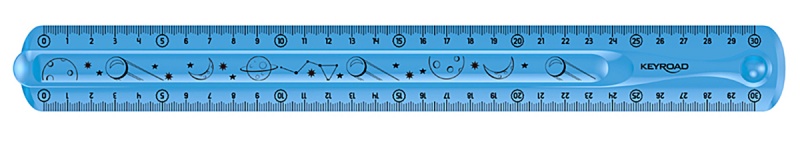 Linijka KEYROAD Tatoo, 30cm, elastyczna, zawieszka, mix kolorów - obrazek 4