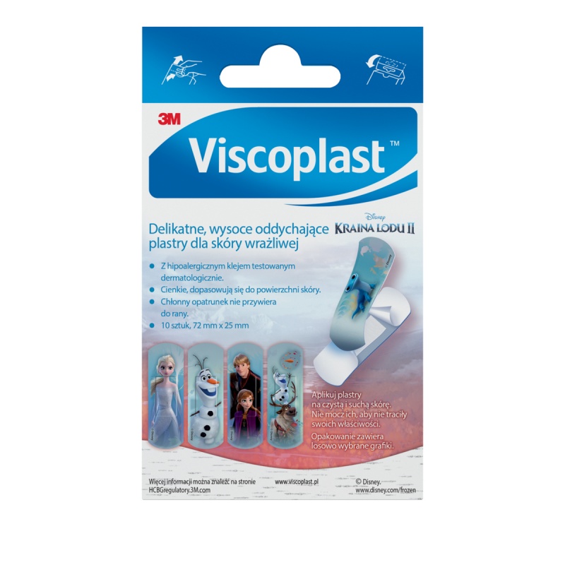 Plastry dziecięce VISCOPLAST-3M, Kraina Lodu II, 72x25 mm, 10 szt., pudełko - obrazek 4