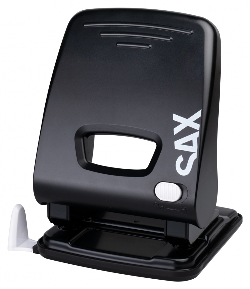 Dziurkacz SAX 358 EasyPro M, dziurkuje do 30 kartek, czarny