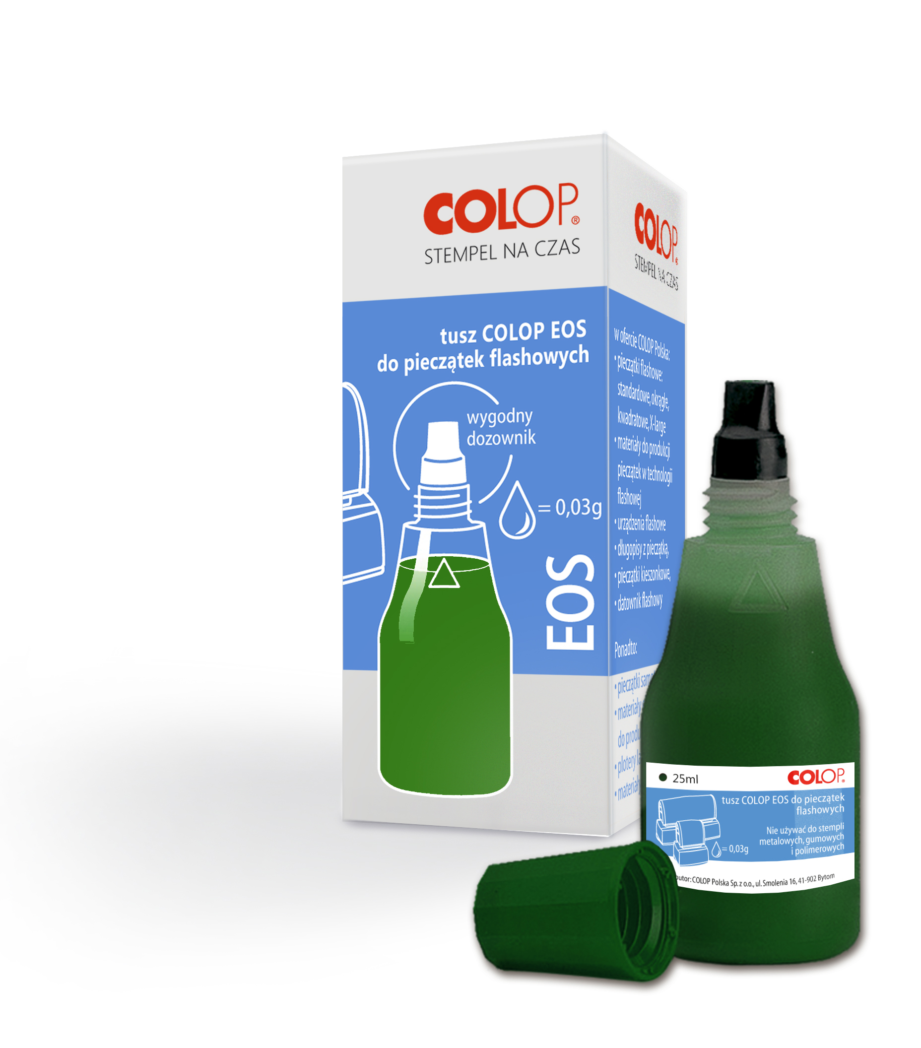 COLOP EOS tusz do pieczątek FLASH zielony 25ml