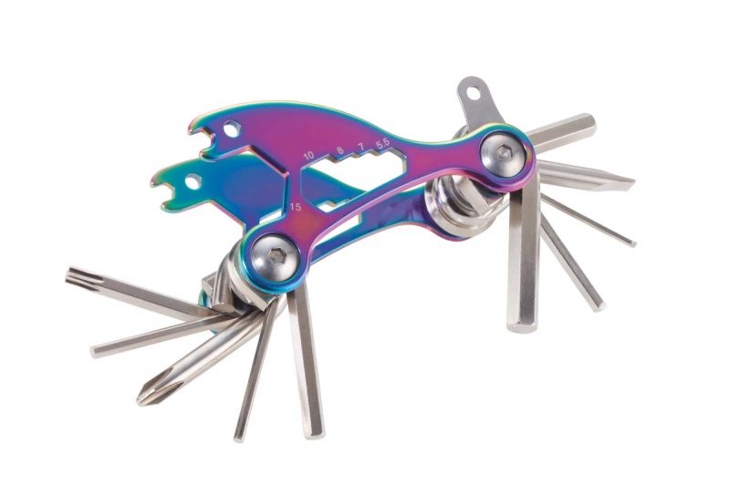 Narzędzie wielofunkcyjne do rowerów TROIKA Bike Multitool, 18 funkcji, opalizujący - obrazek 2