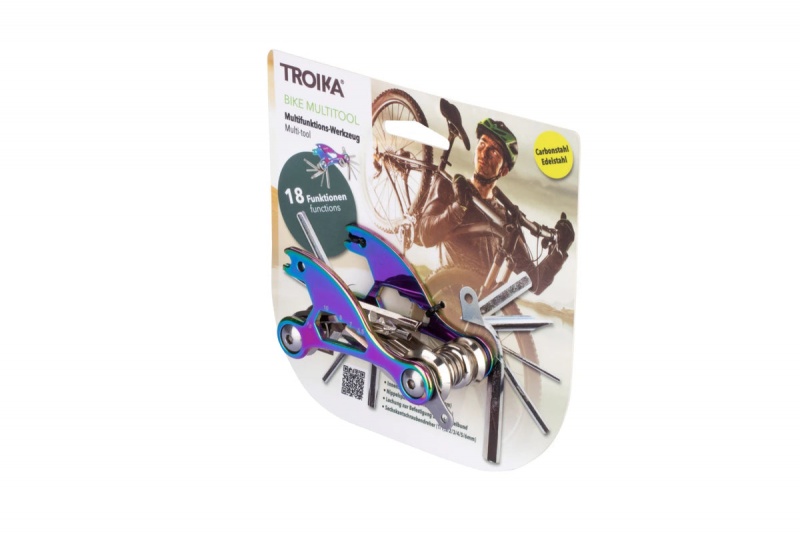 Narzędzie wielofunkcyjne do rowerów TROIKA Bike Multitool, 18 funkcji, opalizujący - obrazek 6