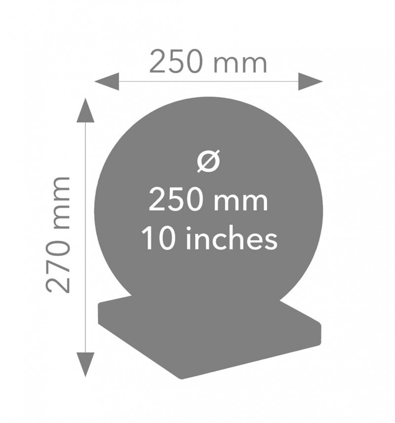 Globus TROIKA Explorer 360, śr. 25 cm, dębowa podstawa, fizyczny, granatowy - obrazek 2