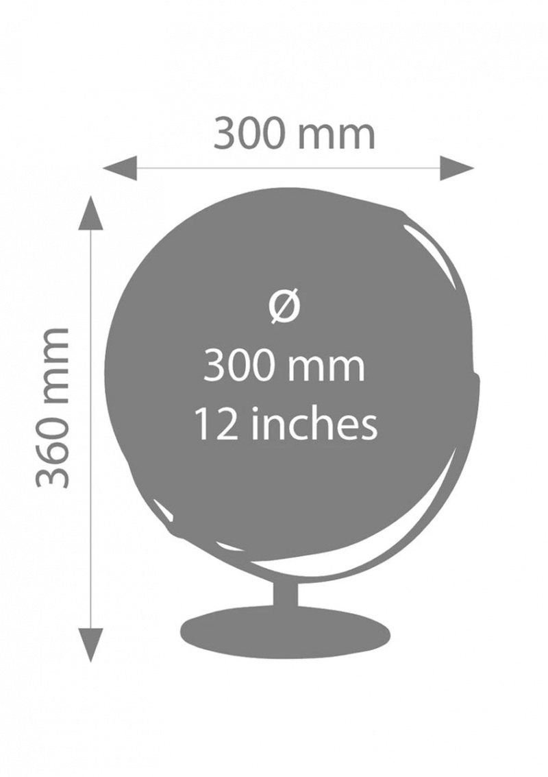 Globus TROIKA Juri Light Flex, śr. 30 cm, dotykowy, brązowo-niebieski - obrazek 2