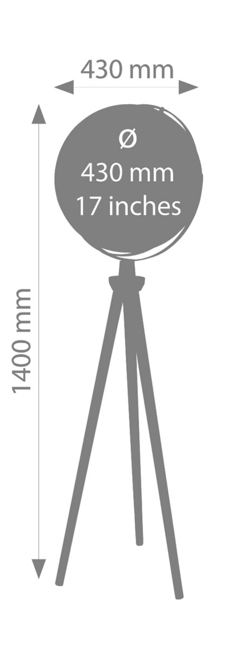 Globus TROIKA Sputnik, na stojaku, śr. 43 cm, wys. 1,40 m, niebiesko-złoty - obrazek 2