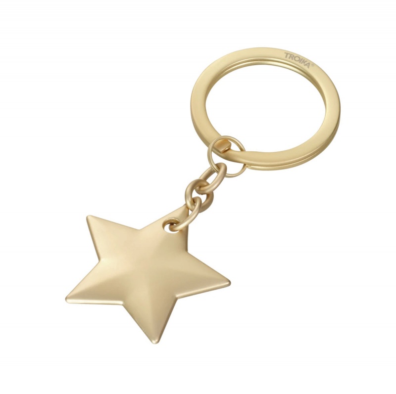 Brelok TROIKA Golden Star, chromowany, złoty