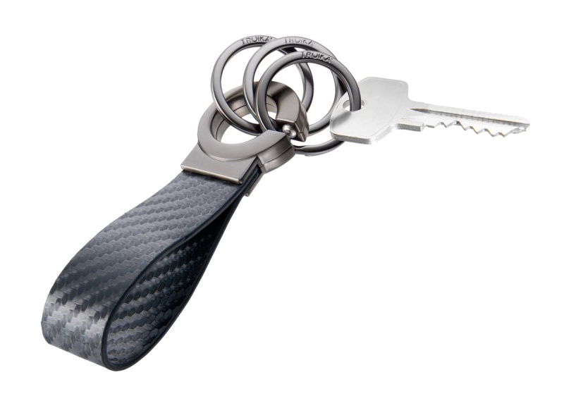 Brelok TROIKA Key-Click Carbon, czarny - obrazek 2