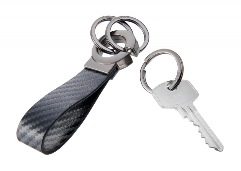 Brelok TROIKA Key-Click Carbon, czarny - obrazek 3