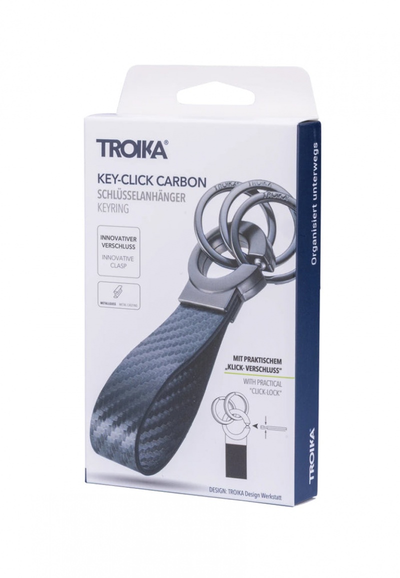Brelok TROIKA Key-Click Carbon, czarny - obrazek 4