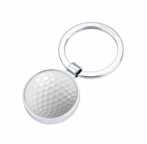 Brelok TROIKA Golf, chromowany, srebrno-biały