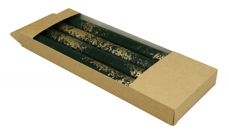 Świeca stołowa DONAU HOME Aura, 22x240mm, 4 szt., zielona - obrazek 2