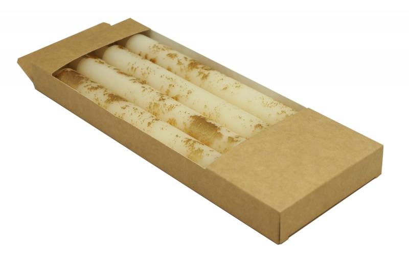 Świeca stołowa DONAU HOME Aura, 22x240mm, 4 szt., kremowa - obrazek 2