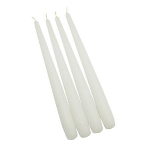 Świeca stołowa stożkowa DONAU HOME, 22x240mm, 4 szt., biała