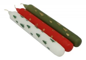 Świeca stołowa DONAU HOME X-Mas, 22x175mm, 3 szt., mix wzorów/kolorów