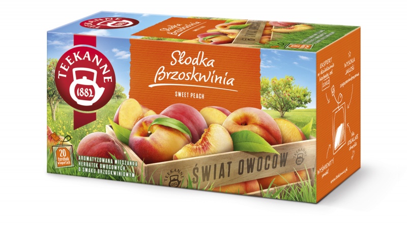 Herbata TEEKANNE, zielona, brzoskwinia, 20 kopert