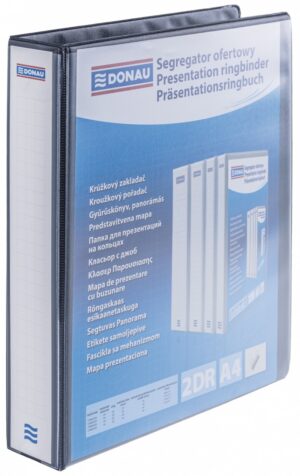 Segregator ofertowy DONAU, PP, A4/2RD/30mm, czarny
