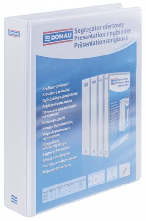 Segregator ofertowy DONAU, PP, A4/2RD/30mm, biały