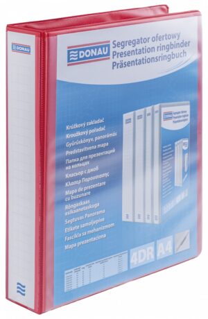Segregator ofertowy DONAU, PP, A4/4RD/30, czerwony