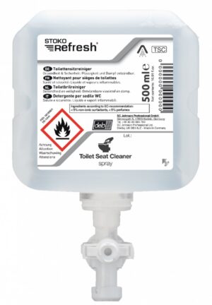 Spray antybakteryjny do desek sedesowych DEB Refresh Toilet Seat Cleaner, wkład do dozownika, 500ml