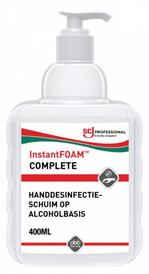 Piankowy środek do dezynfekcji rąk DEB InstantFOAM Complete, butelka z pompką, 400ml