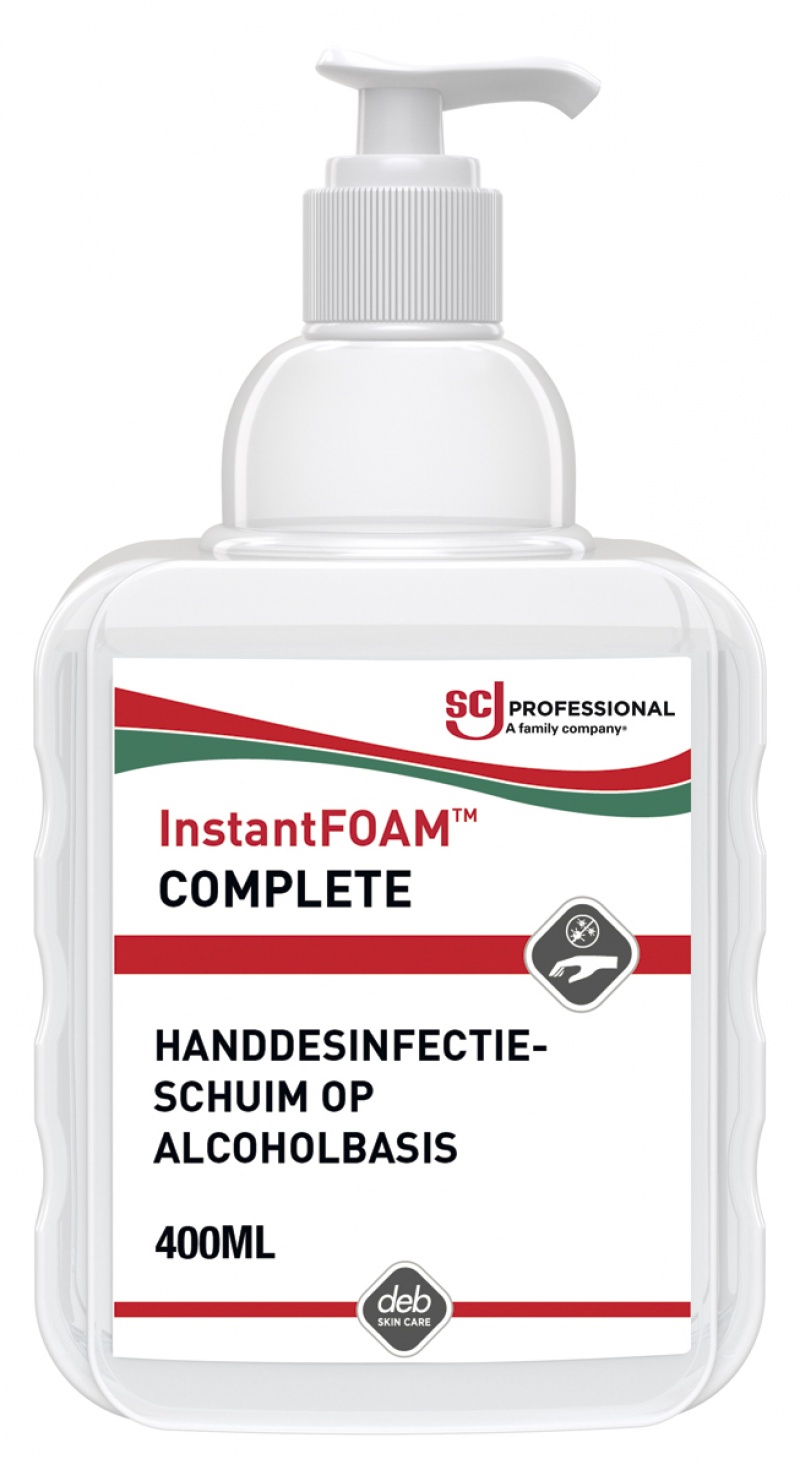 Piankowy środek do dezynfekcji rąk DEB InstantFOAM Complete, butelka z pompką, 400ml - obrazek 2