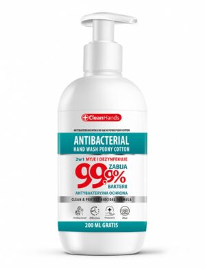 Antybakteryjne mydło w płynie CLEANHANDS, 300ml + 200ml