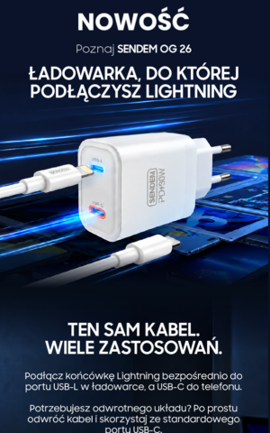 Ładowarka sieciowa PD 30W Odwracalny transfer interfejsu USB-C i USB-LIGHTNING